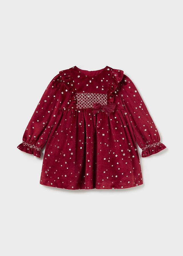 Mayoral 2904 031 Cherry Velvet Dress